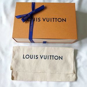 Authentic Louis Vuitton large gift box & dust bag for long wallet